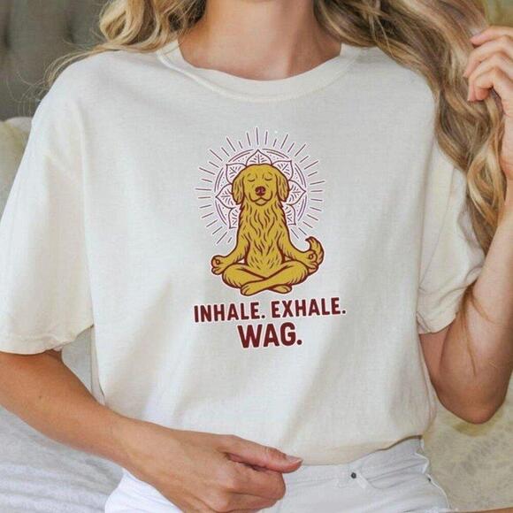 Other - Funny Dog Golden Yoga Mindful Pose Cute Pet T-Shirt